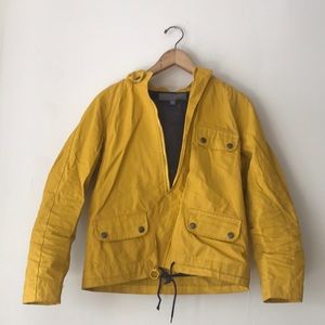Proenza Schouler 4 Target yellow hooded rain coat